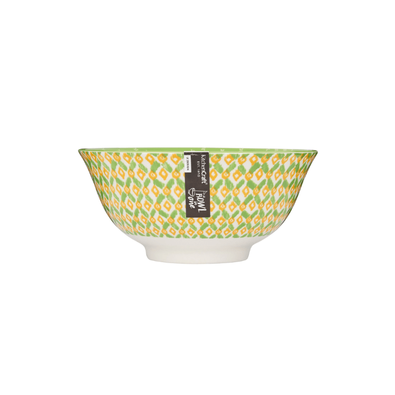 Mikasa Does it All Bowl 15.7cm Geometric Green The Homestore Auckland