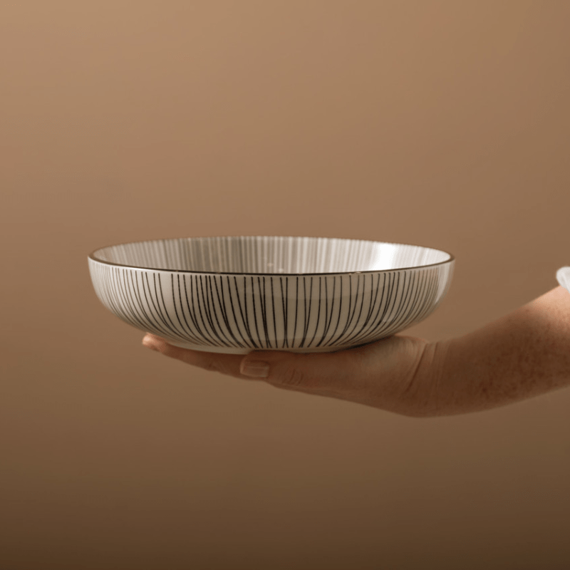 Mikasa Pasta Bowl 21cm Black Stripe