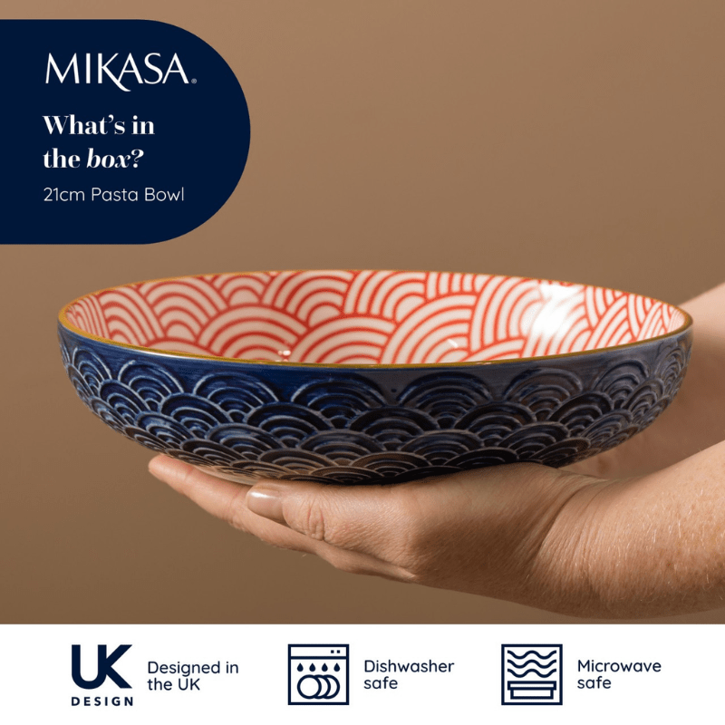 Mikasa Pasta Bowl 21cm Blue Arc