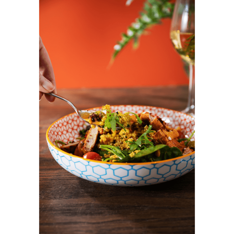 Mikasa Pasta Bowl 21cm Blue Geometric