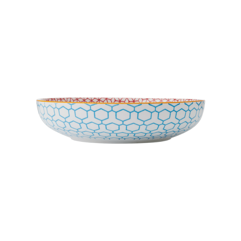 Mikasa Pasta Bowl 21cm Blue Geometric