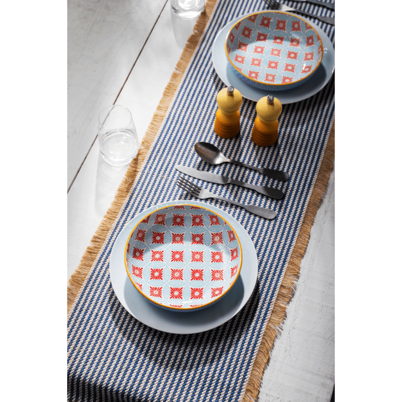 Mikasa Pasta Bowl 21cm Blue Mosaic