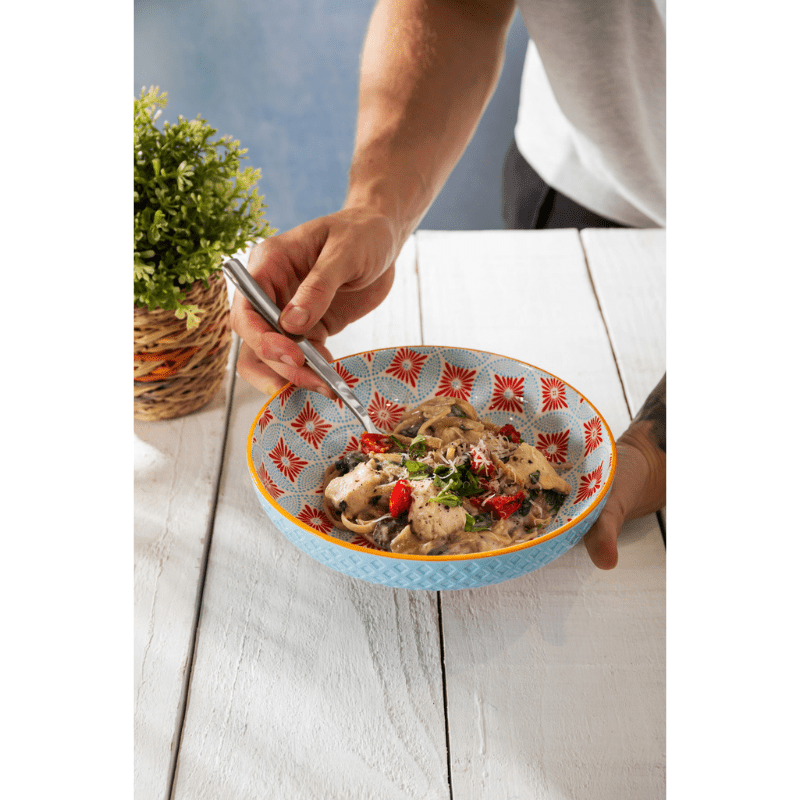 Mikasa Pasta Bowl 21cm Blue Mosaic