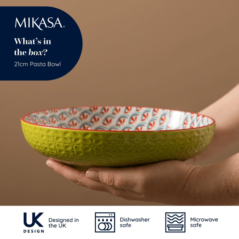 Mikasa Pasta Bowl 21cm Geometric Line