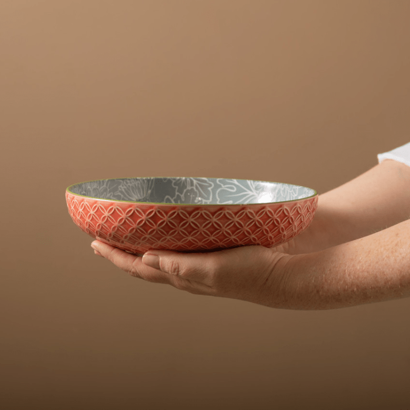 Mikasa Pasta Bowl 21cm Grey Floral