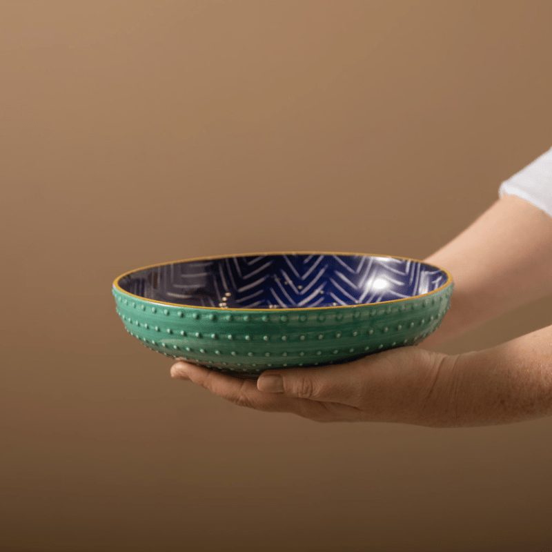 Mikasa Pasta Bowl 21cm Leafy Indigo