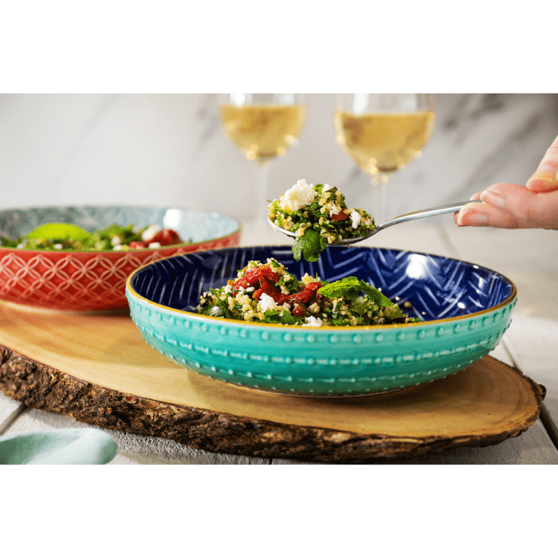 Mikasa Pasta Bowl 21cm Leafy Indigo