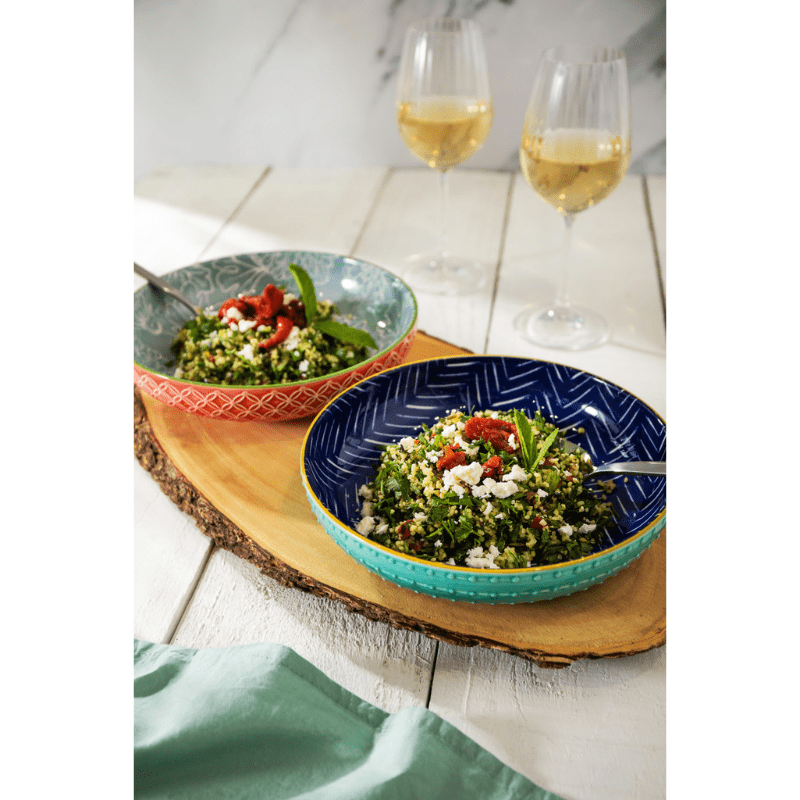 Mikasa Pasta Bowl 21cm Leafy Indigo