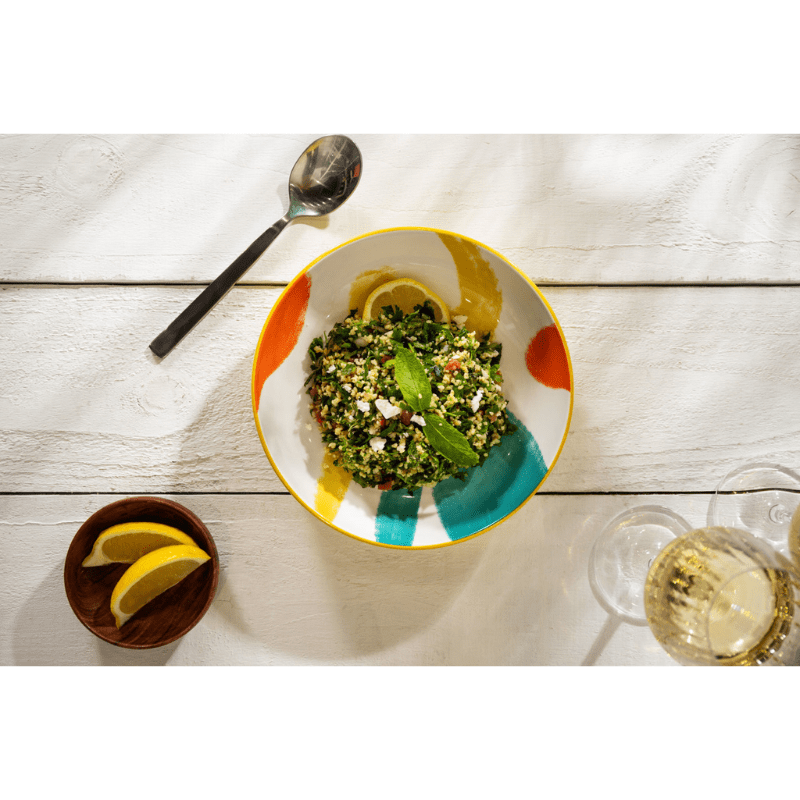Mikasa Pasta Bowl 21cm Yellow Abstract