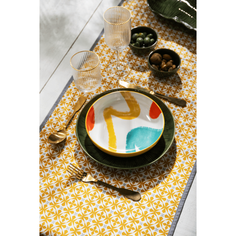Mikasa Pasta Bowl 21cm Yellow Abstract