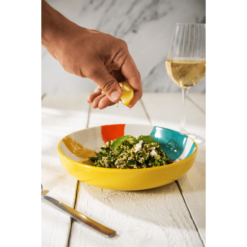Mikasa Pasta Bowl 21cm Yellow Abstract