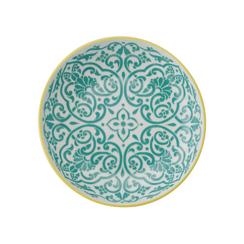 Mikasa Pasta Bowl 21cm Yellow & Blue Geometric