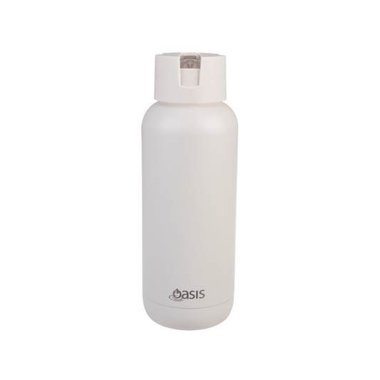 Oasis Moda Ceramic Reusable Bottle 1000ml Alabaster The Homestore Auckland