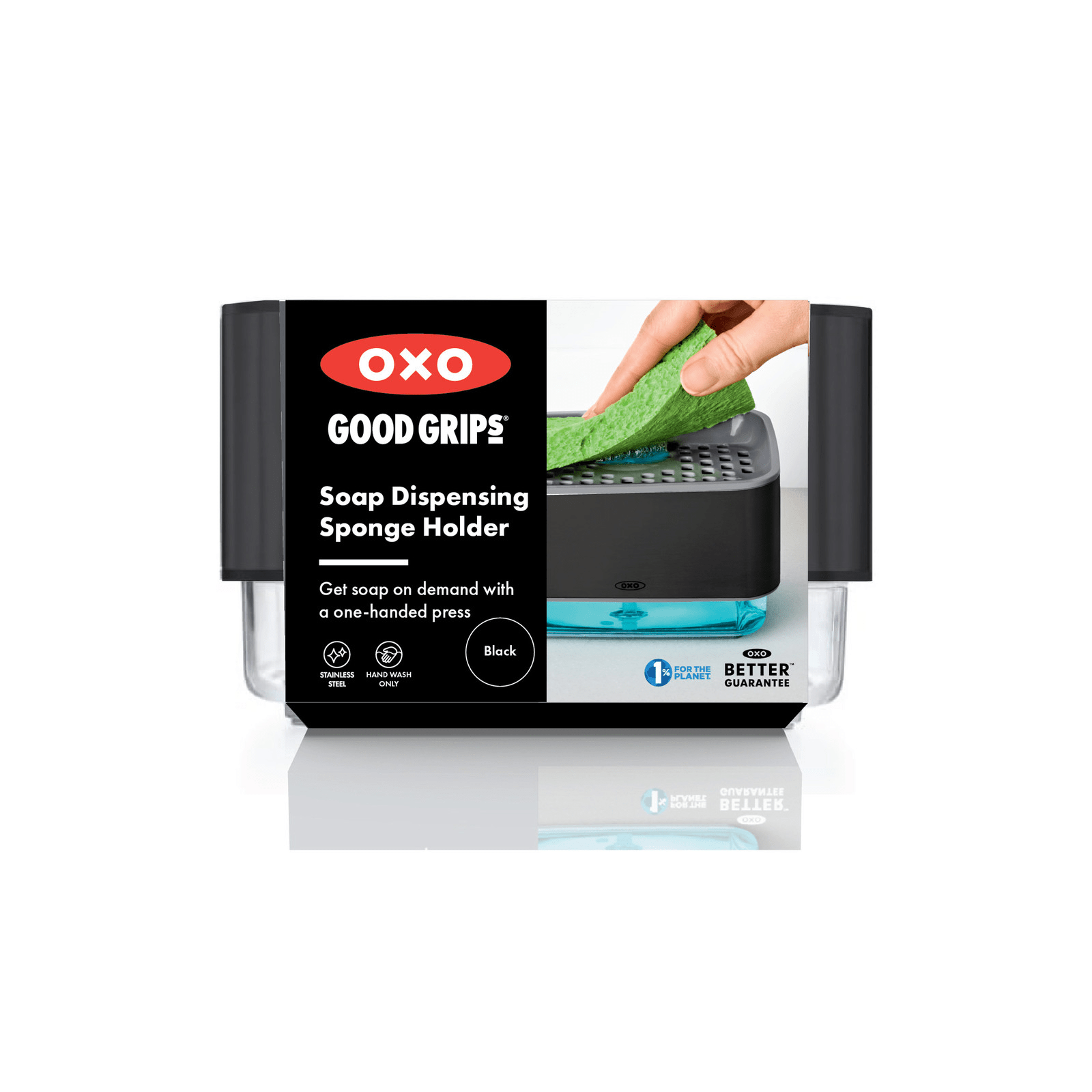 OXO Good Grips Soap Dispensing Sponge Holder Matte Black