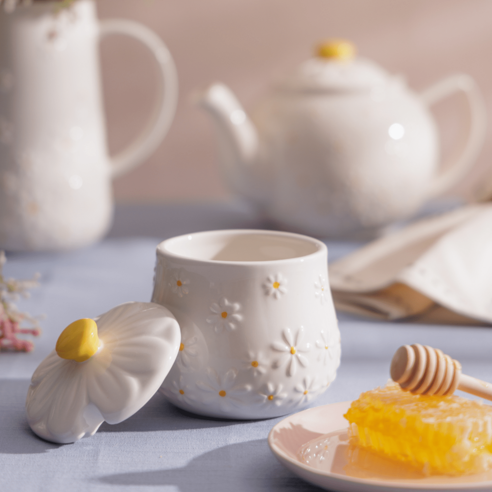 Price & Kensington Daisy Honey Pot & Drizzler