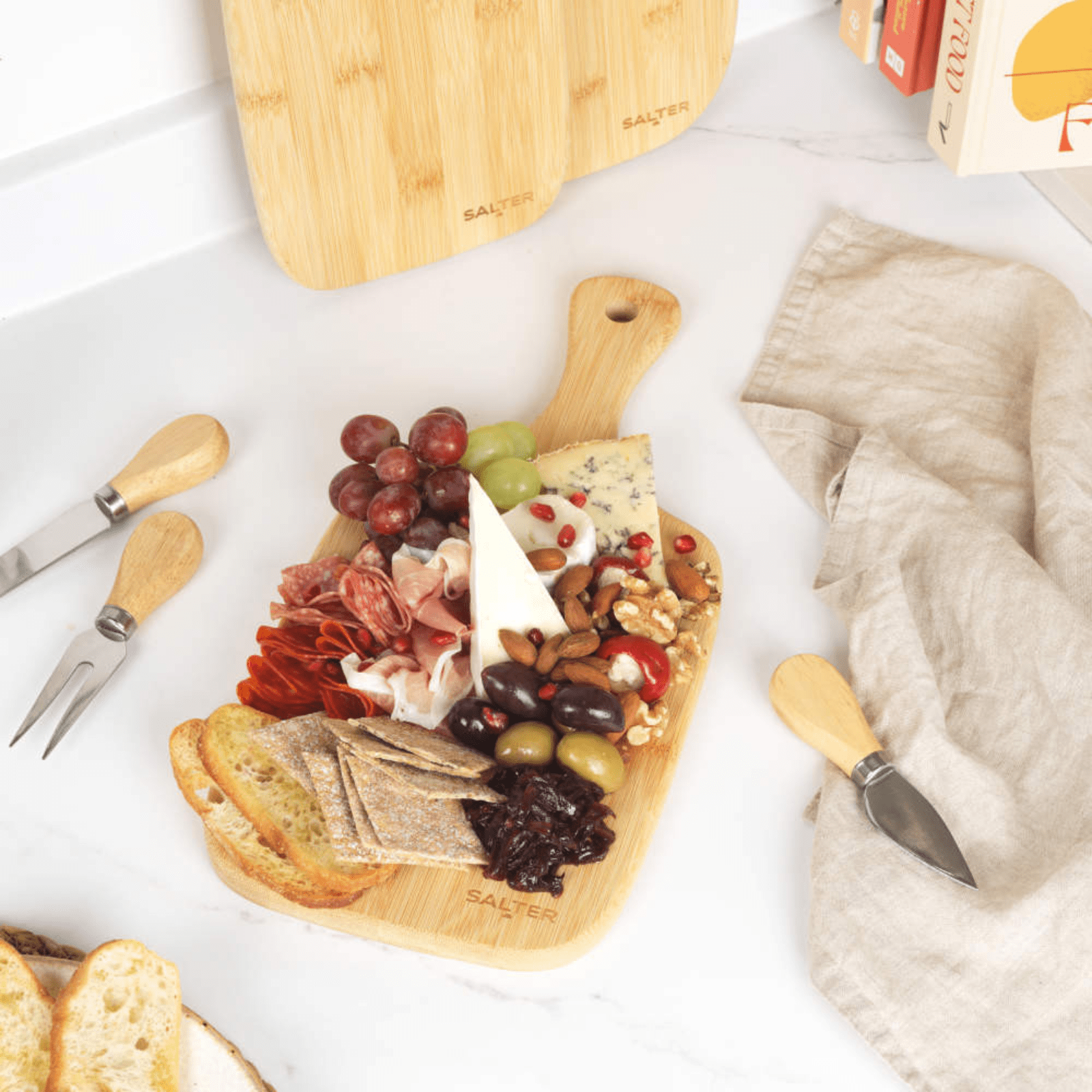 Salter Bamboo Paddle Chopping Boards Set 3-Piece