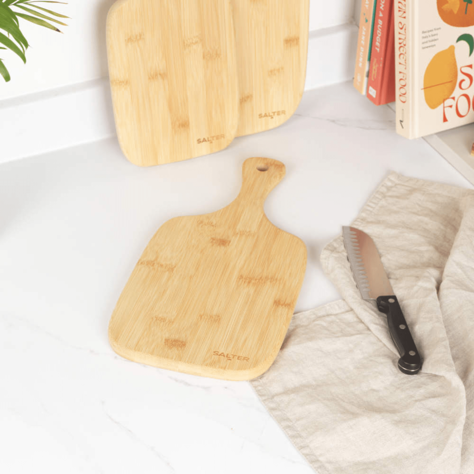 Salter Bamboo Paddle Chopping Boards Set 3-Piece