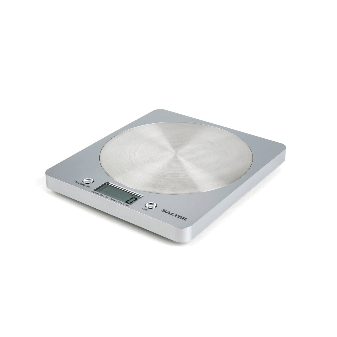 Salter Disc Electronic Kitchen Scale Silver 5kg Capacity