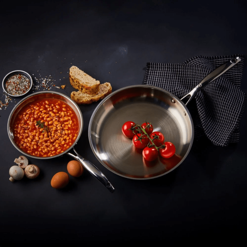 Swiss Diamond Premium Steel Induction Frying Pan Set 20cm + 28cm