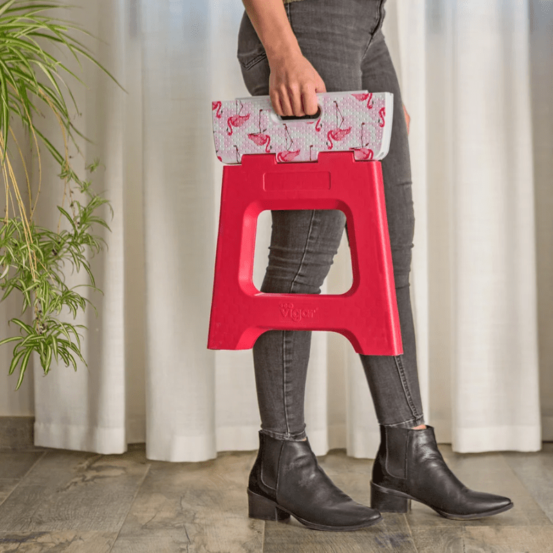 Vigar Compact Flamingo On Top Foldable Stool 32cm The Homestore Auckland