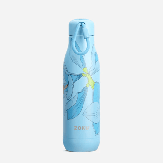 ZOKU Stainless Bottle 750ml Sky Lily Blue The Homestore Auckland