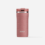 ZOKU Stainless Travel Mug 355ml Pink Geometric