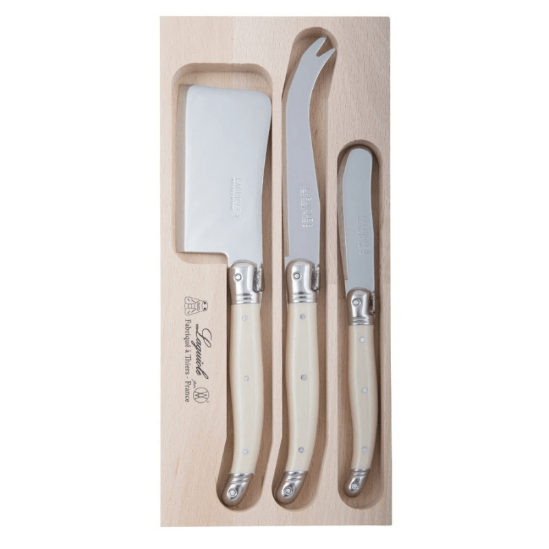 Andre Verdier Laguiole Cheese 3 Piece Set Ivory The Homestore Auckland