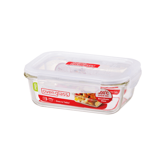 LocknLock Euro Glass Rectangular Container with Lid 630ml The Homestore Auckland