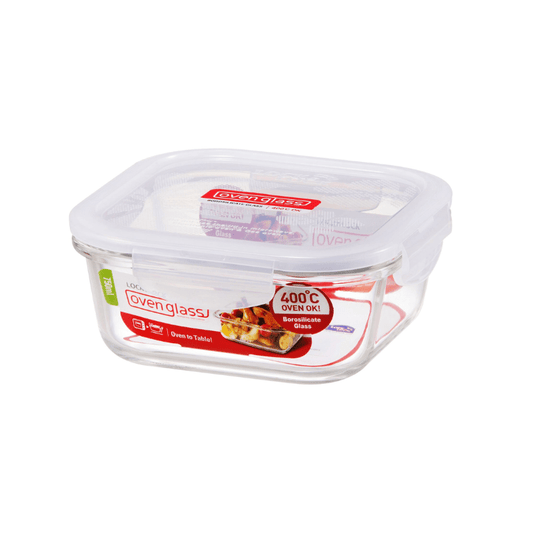 LocknLock Euro Glass Square Container with Lid 750ml The Homestore Auckland