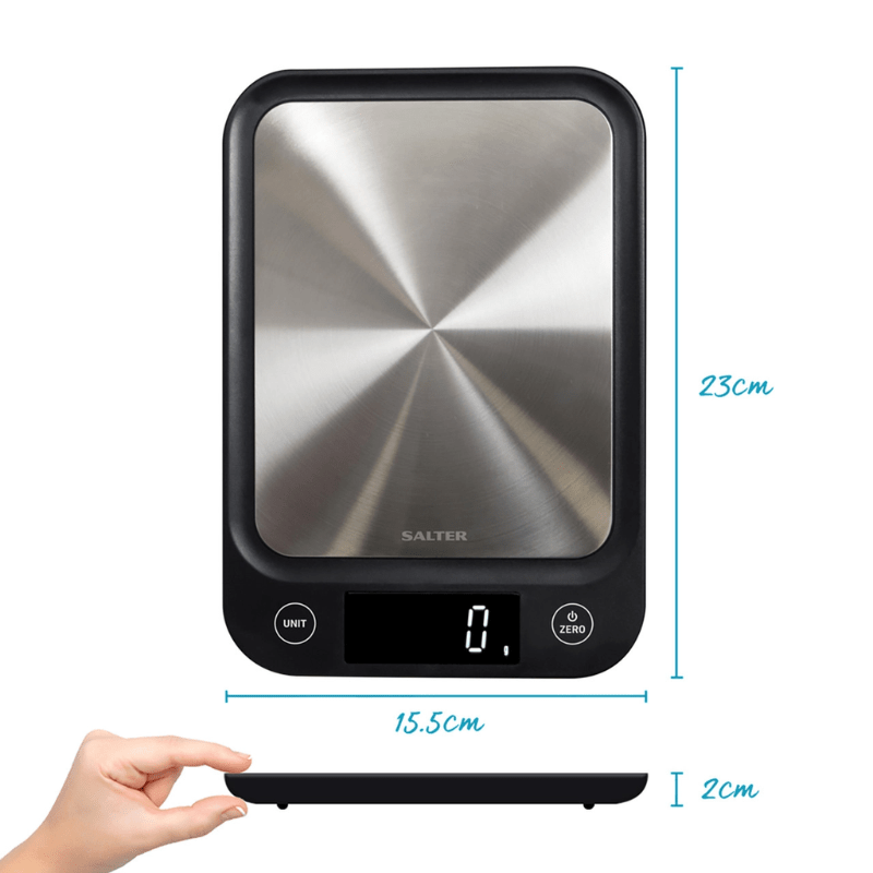 Salter Ultra Slim Electronic Kitchen Scale 5kg Capacity The Homestore Auckland