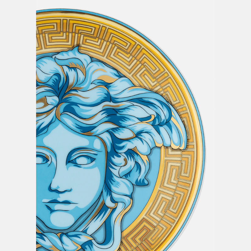 Versace Medusa Amplified Blue Coin Plate 17cm The Homestore Auckland