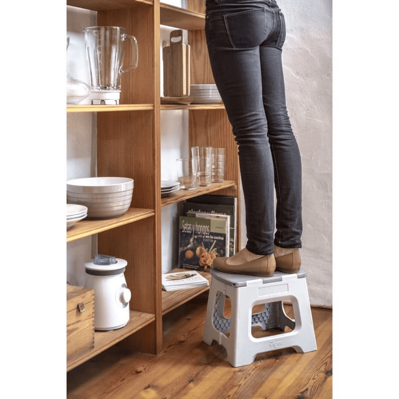 Vigar Compact Grey Foldable Stool 23cm The Homestore Auckland