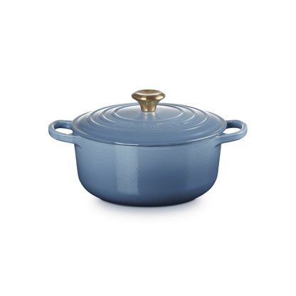 Le Creuset Signature Cast Iron Round Casserole 20cm Chambray