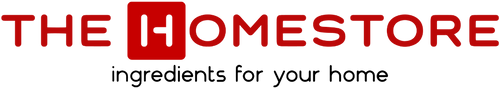 Logo of The Homestore with tagline 'ingredients for your home' on a white background