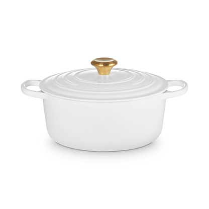 Le Creuset Signature Cast Iron Round Casserole 26cm White