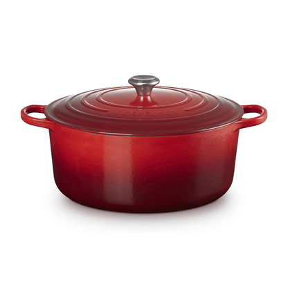 Le Creuset Signature Cast Iron Round Casserole 34cm Cerise