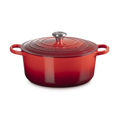 Le Creuset Signature Cast Iron Round Casserole 28cm Cerise