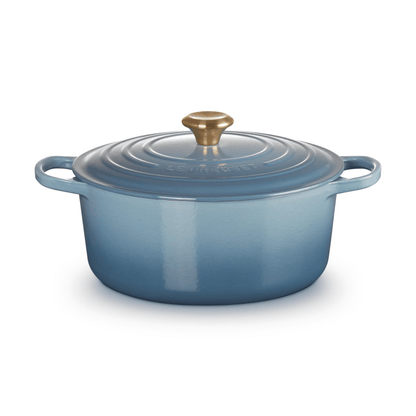 Le Creuset Signature Cast Iron Round Casserole 28cm Chambray