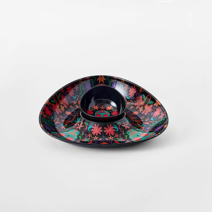 Prepara Chip and Dip Holder Day of the Dead Edition