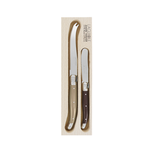 Andre Verdier Laguiole Debutant Cheese Knife & Spreader Set La Terre
