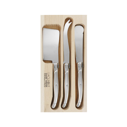 Andre Verdier Laguiole Debutant Cheese Spreader Large Set of 3 Stainless Steel