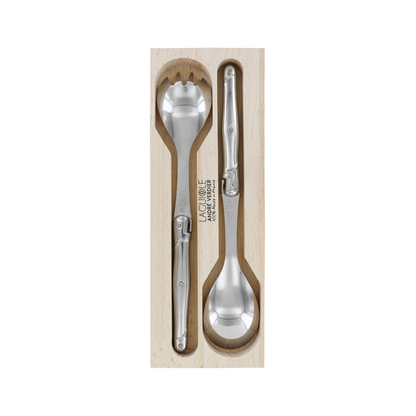 Andre Verdier Laguiole Debutant Salad Server Set Stainless Steel
