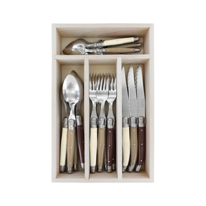 Andre Verdier Laguiole Debutant Cutlery Set 24-Piece La Terre