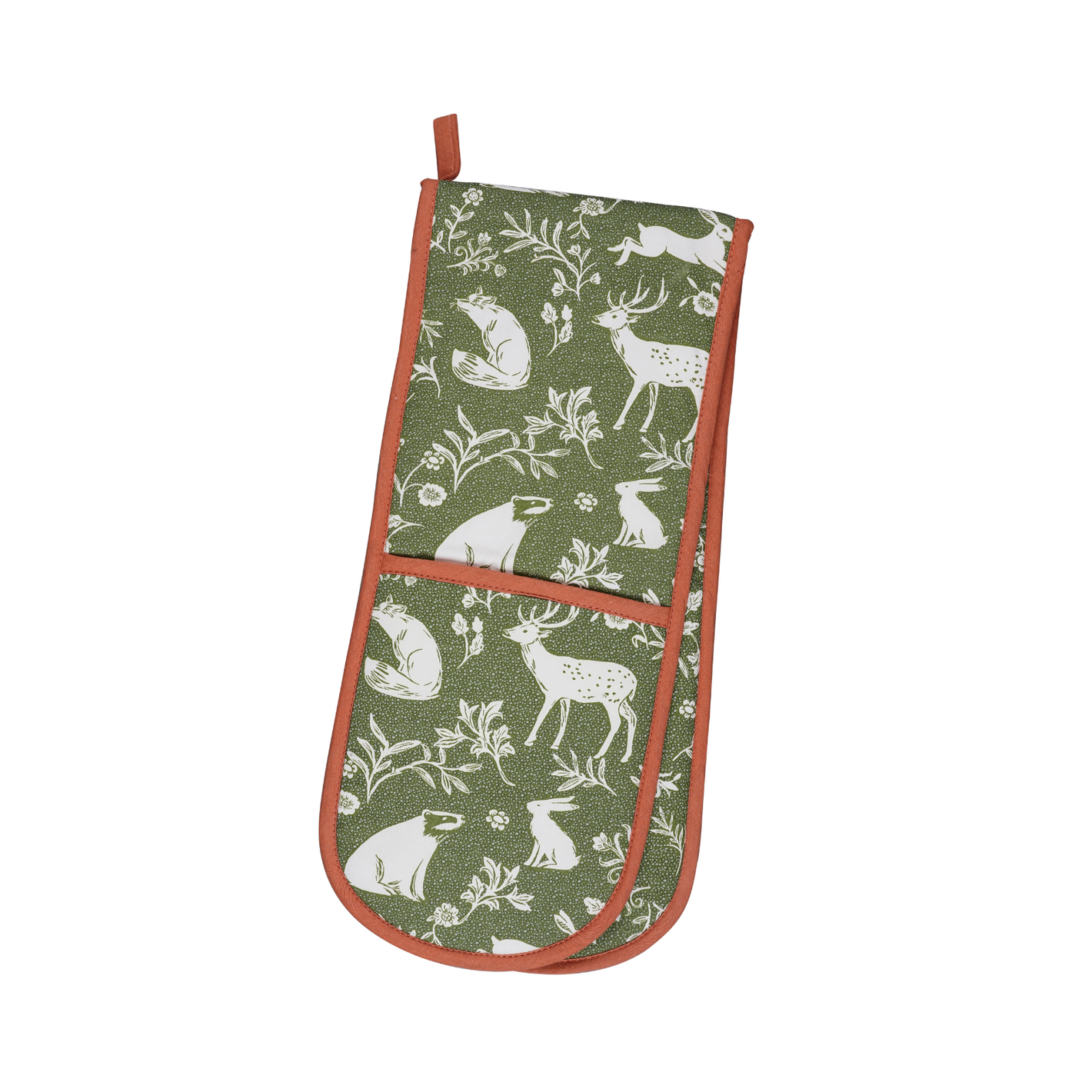 Ulster Weavers Double Oven Glove Forest Friends Sage