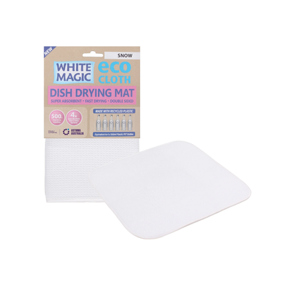 White Magic Eco Cloth Dish Drying Mat Snow