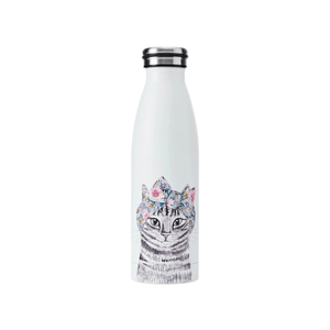 Mikasa x TipperleyHill Water Bottle 500ml Cat