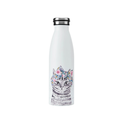 Mikasa x TipperleyHill Water Bottle 500ml Cat