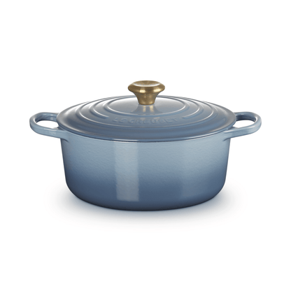 Le Creuset Signature Cast Iron Round Casserole 26cm Chambray