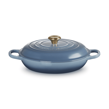 Le Creuset Signature Cast Iron Shallow Casserole 30cm Chambray