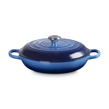 Le Creuset Signature Cast Iron Shallow Casserole 30cm Azure Blue